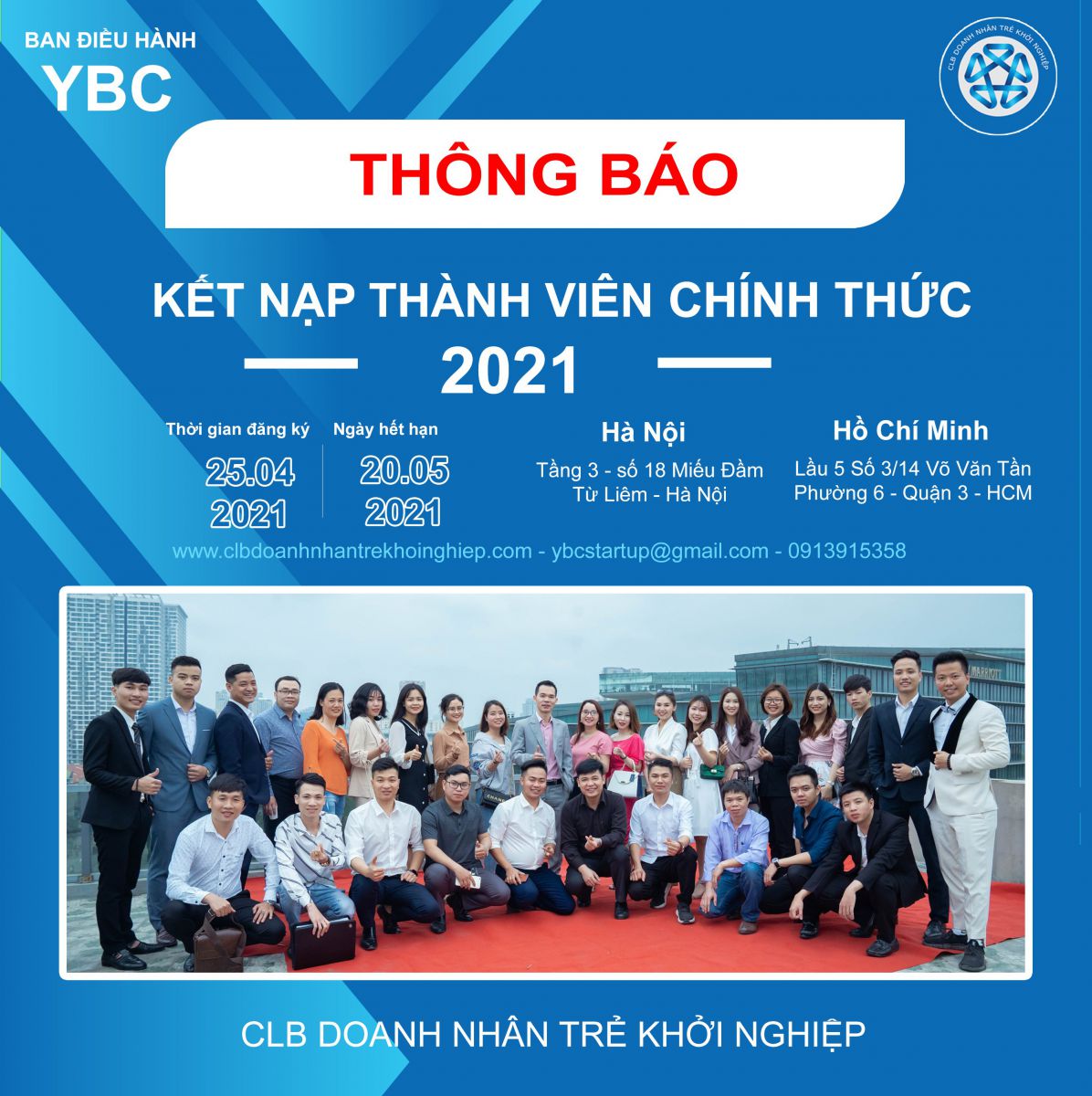 THÔNG BÁO KẾT NẠP THÀNH VIÊN CHÍNH THỨC 2021
